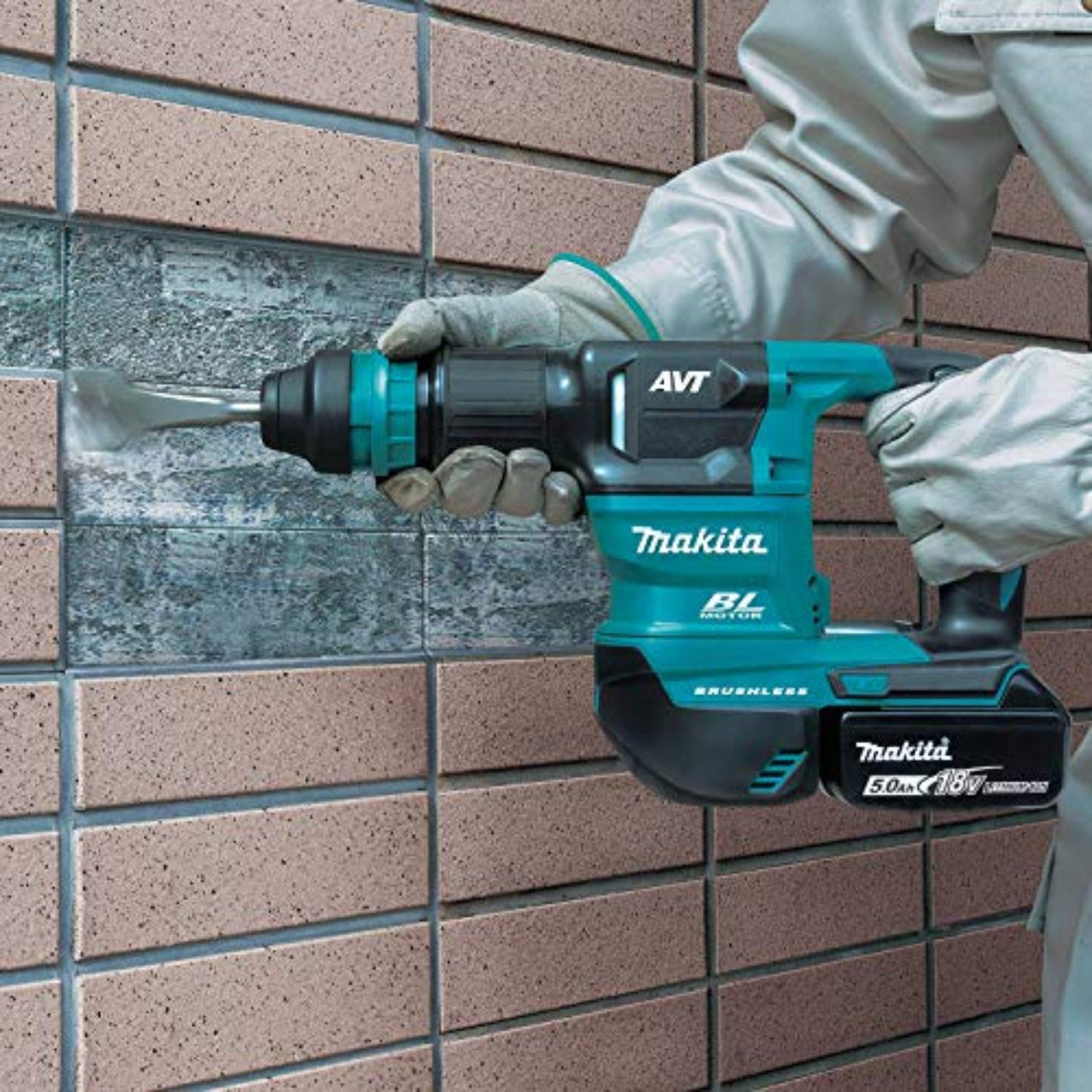 Makita 18V LXT Lithium-Ion Brushless Cordless SDS-PLUS AVT Power Scraper Kit - XKH01TJ