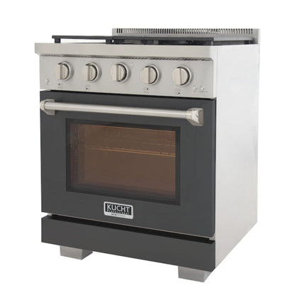 Kucht Professional 30" 4.2 cu. ft. Natural Gas Range in Cement Gray with True Simmer Burners, KFX3000X-GY - KFX3000X-GY