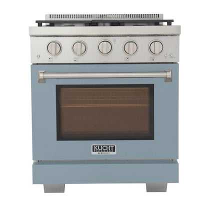 Kucht Professional 30" 4.2 cu. ft. Propane Gas Range in Light Blue with True Simmer Burners, KFX3000X/LP-LB - KFX3000X/LP-LB