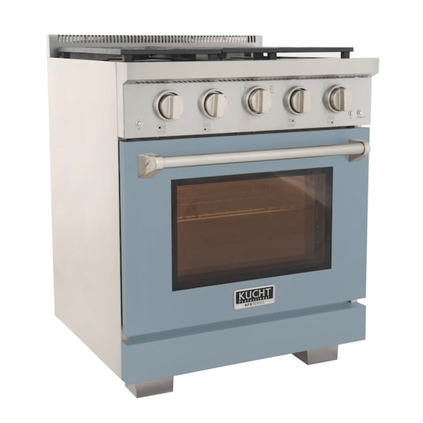 Kucht Professional 30" 4.2 cu. ft. Propane Gas Range in Light Blue with True Simmer Burners, KFX3000X/LP-LB - KFX3000X/LP-LB