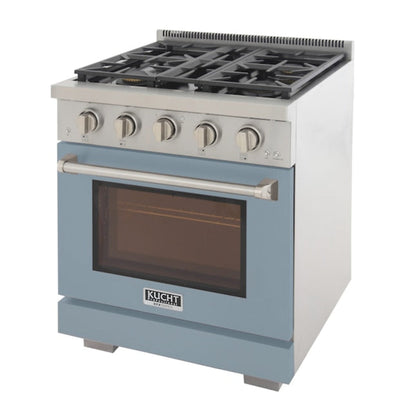 Kucht Professional 30" 4.2 cu. ft. Propane Gas Range in Light Blue with True Simmer Burners, KFX3000X/LP-LB - KFX3000X/LP-LB