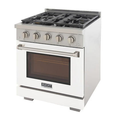 Kucht Professional 30" 4.2 cu. ft. Natural Gas Range in White with True Simmer Burners, KFX3000X-W - KFX3000X-W