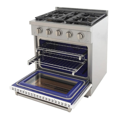 Kucht Professional 30" 4.2 cu. ft. Natural Gas Range in White with True Simmer Burners, KFX3000X-W - KFX3000X-W