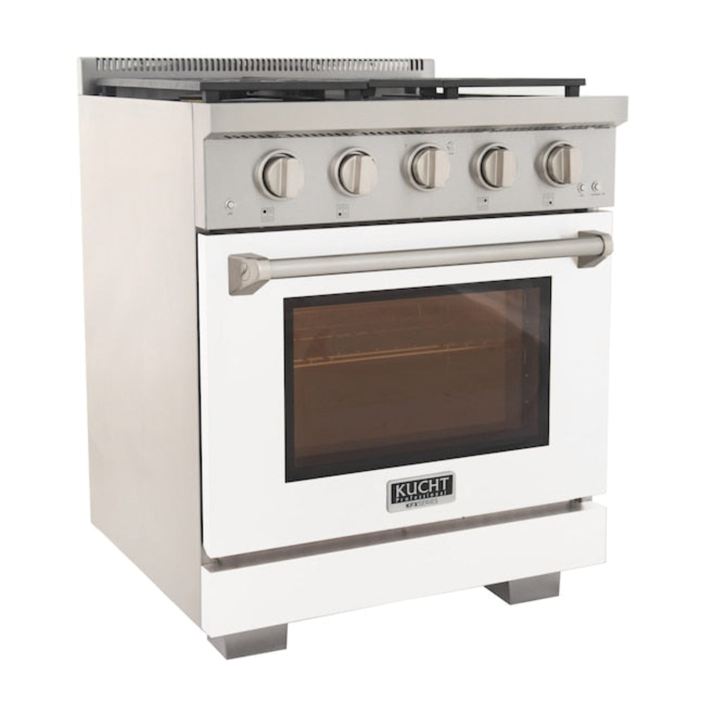Kucht Professional 30" 4.2 cu. ft. Natural Gas Range in White with True Simmer Burners, KFX3000X-W - KFX3000X-W