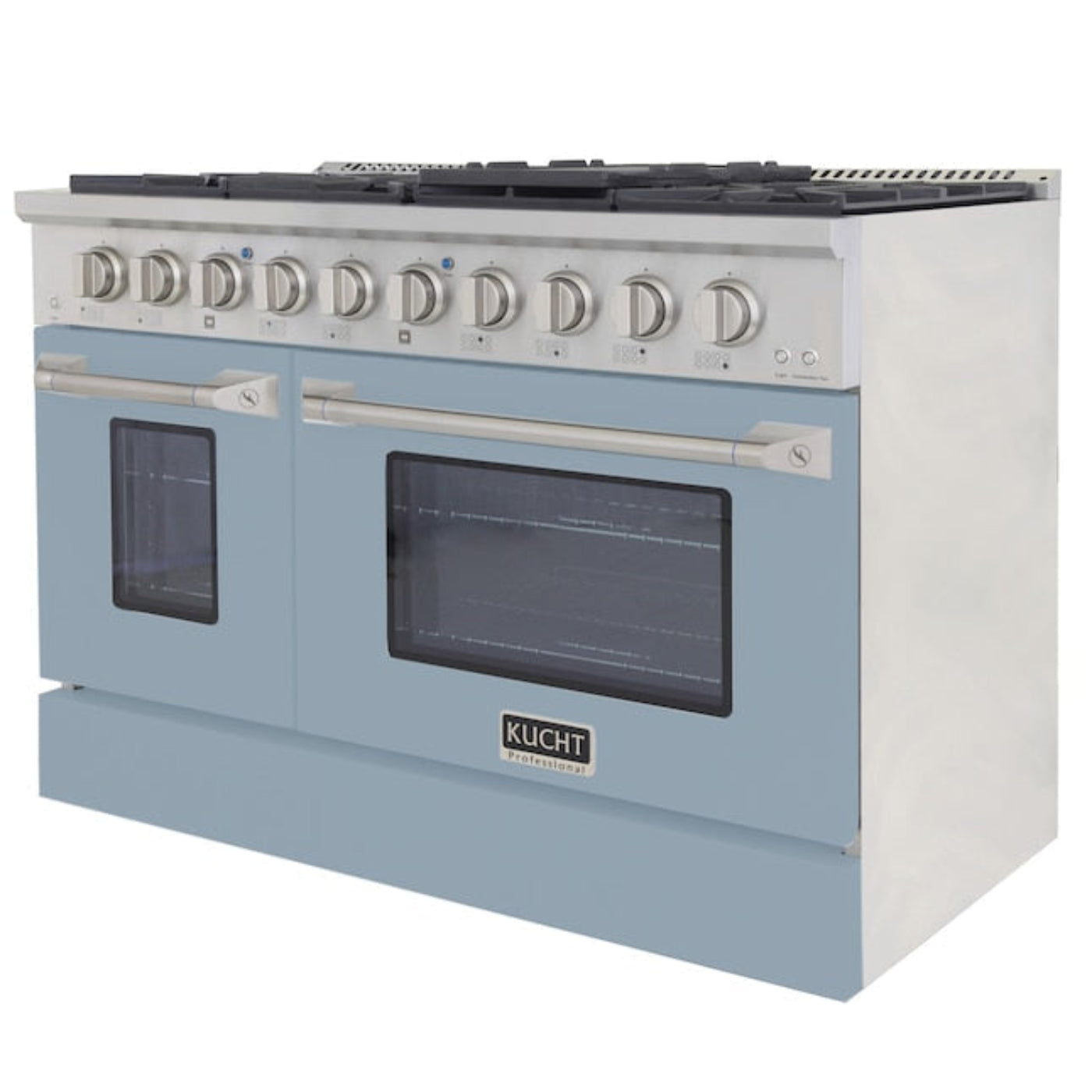 Kucht 48" Pro-Style Propane Gas Dual Fuel Range with 4 Burners in Light Blue, KDF482/LP-LB - KDF482/LP-LB