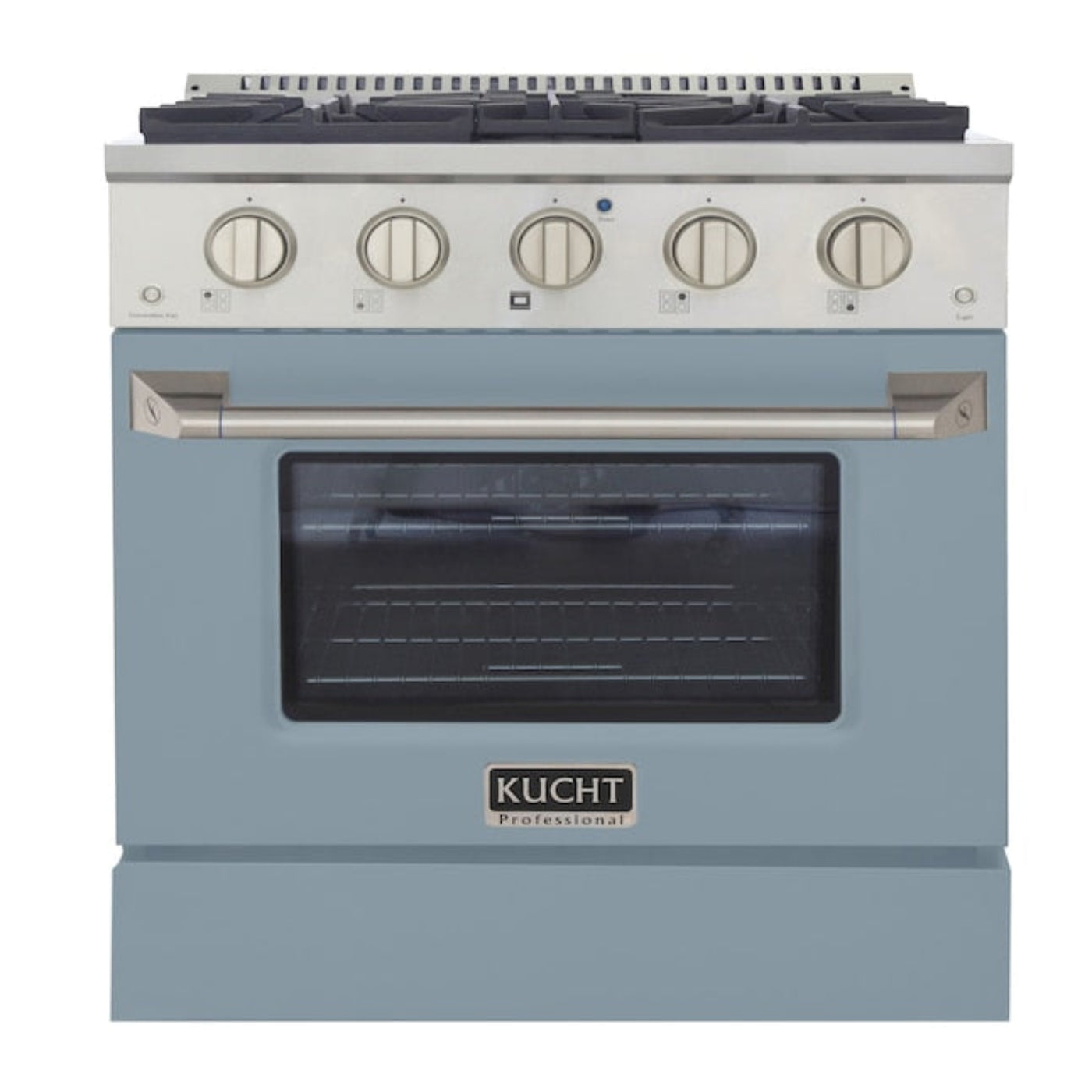 Kucht Professional 30" 4.2 cu ft. Natural Gas Range in Light Blue with Silver Accents - KNG301-LB
