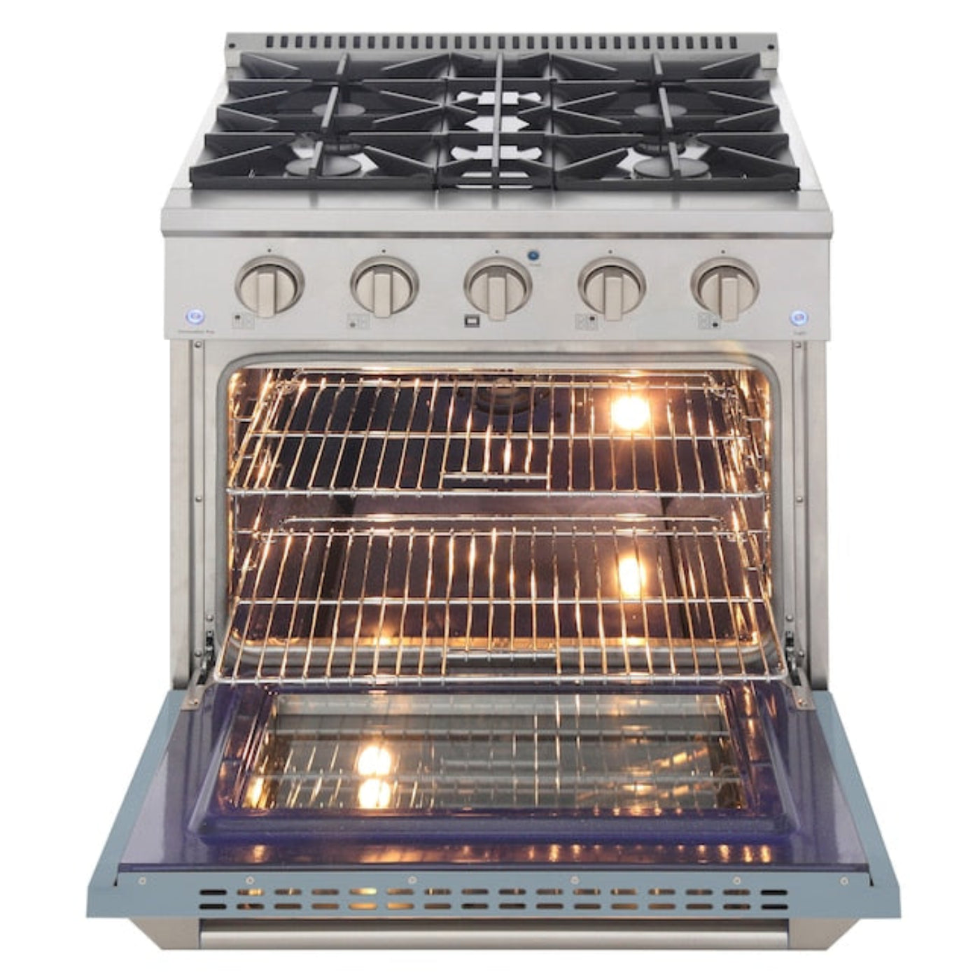 Kucht 30" Pro-Style Propane Gas Dual Fuel Range with 4 Burners in Light Blue, KDF302/LP-LB - KDF302/LP-LB