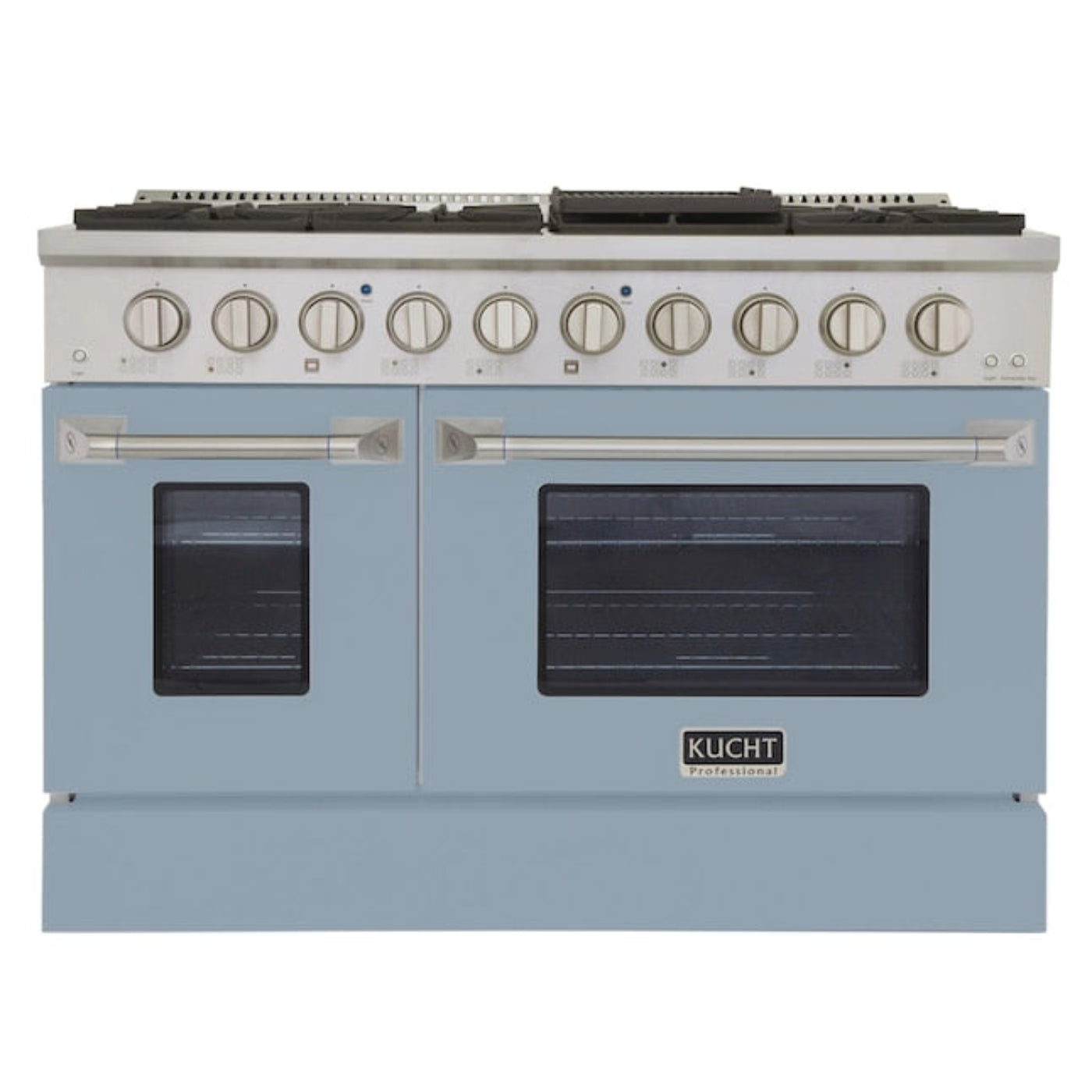 Kucht 48" Pro-Style Propane Gas Dual Fuel Range with 4 Burners in Light Blue, KDF482/LP-LB - KDF482/LP-LB