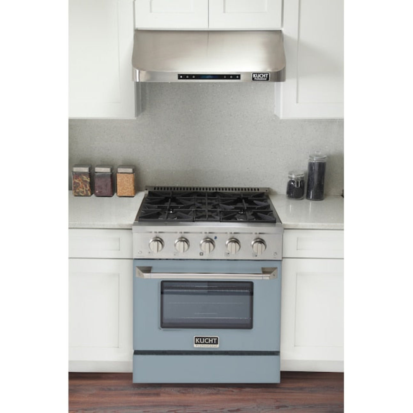 Kucht 30" Pro-Style Propane Gas Dual Fuel Range with 4 Burners in Light Blue, KDF302/LP-LB - KDF302/LP-LB