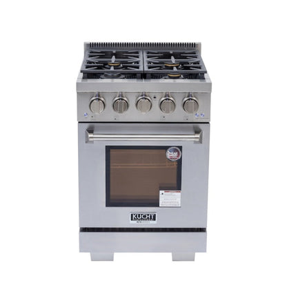 Kucht Professional 24" 2.5 cu. ft. Natural Gas Range in Stainless Steel with True Simmer Burners -  KFX2400X-S