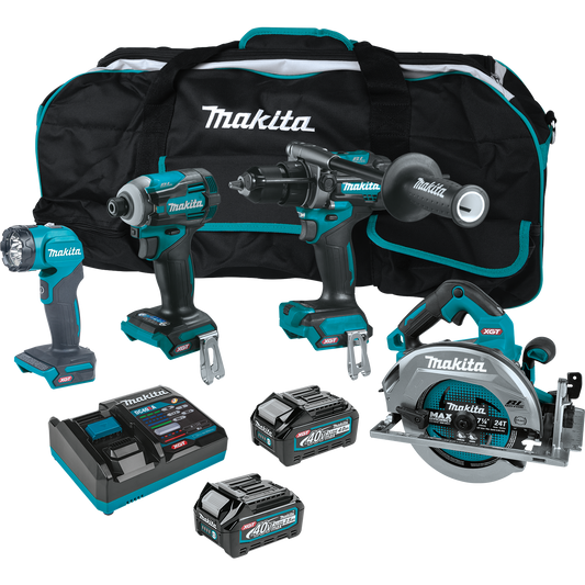 Makita (GT400M1D1) 40V Max XGT️ Brushless Cordless 4 Pc. Combo Kit (2.5Ah/4.0Ah) - GT400M1D1