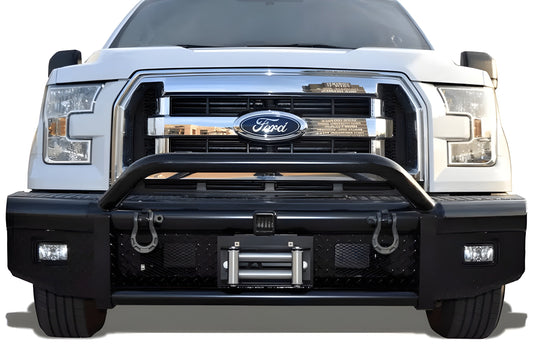 Steelcraft Ford F150 2018-2020 HD Bullnose Front Bumper Winch Ready With Hoop - 55-11420