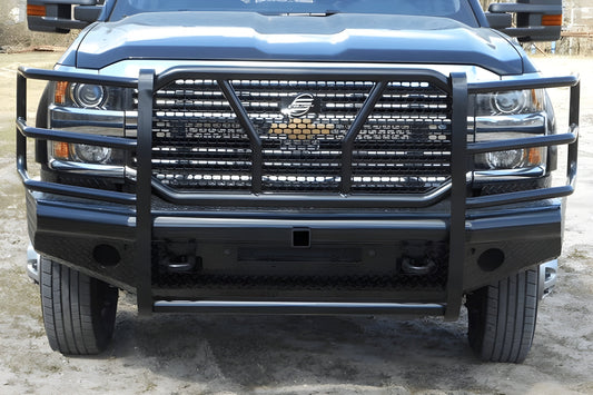 Steelcraft Chevy Silverado 2500/3500 2015-2019 HD Replacement Front Bumper With Grille Guard Hitch Receiver - HD10440R