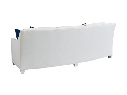 Modway Furniture Valenza Luxe Curved Sofa with Platinum Finish and Elegant Silver Accents for Modern Living Spaces