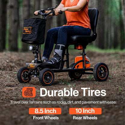 Super Handy GUT161 Electric Mobility Scooter Pro All Terrain 48V 2Ah 500W 6.25 MPH Max Speed 12.5 Mile Range New