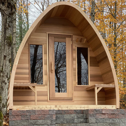 Dundalk LeisureCraft Clear Cedar POD Sauna - DLCCCPOD8X6-8KW