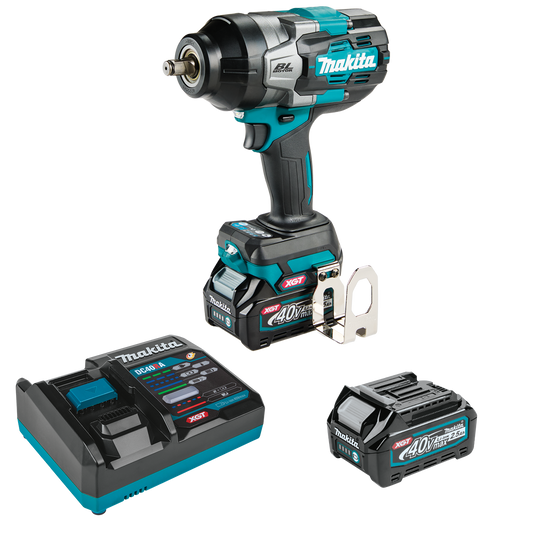 Makita (GWT02D) 40V max XGT Brushless Cordless 4‑Speed High‑Torque 1/2" Sq. Drive Impact Wrench Kit w/ Friction Ring Anvil (2.5Ah)