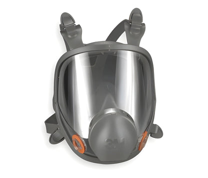 Grainger 3M 6000 - Reusable Respirator Industrial N95 Full Face 4 Point Adjustable Head Strap Small Gray - 4JG17