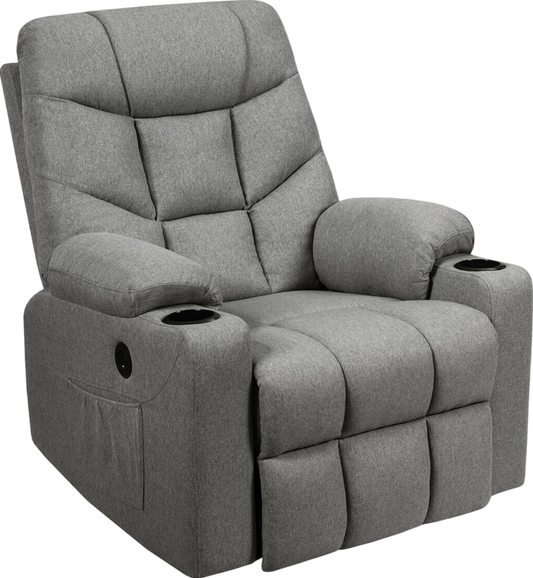 Costway Electric Massage Recliner with Power Lift 8-Point Massage and Lumbar Heat New - HW65587SL+