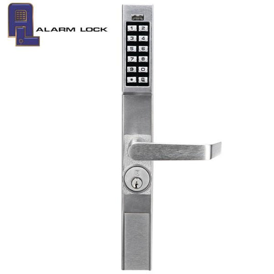 Alarm Lock Trilogy- DL1200 - Narrow Stile Keypad Lever Lock - 26D - Satin Chrome - Grade 1