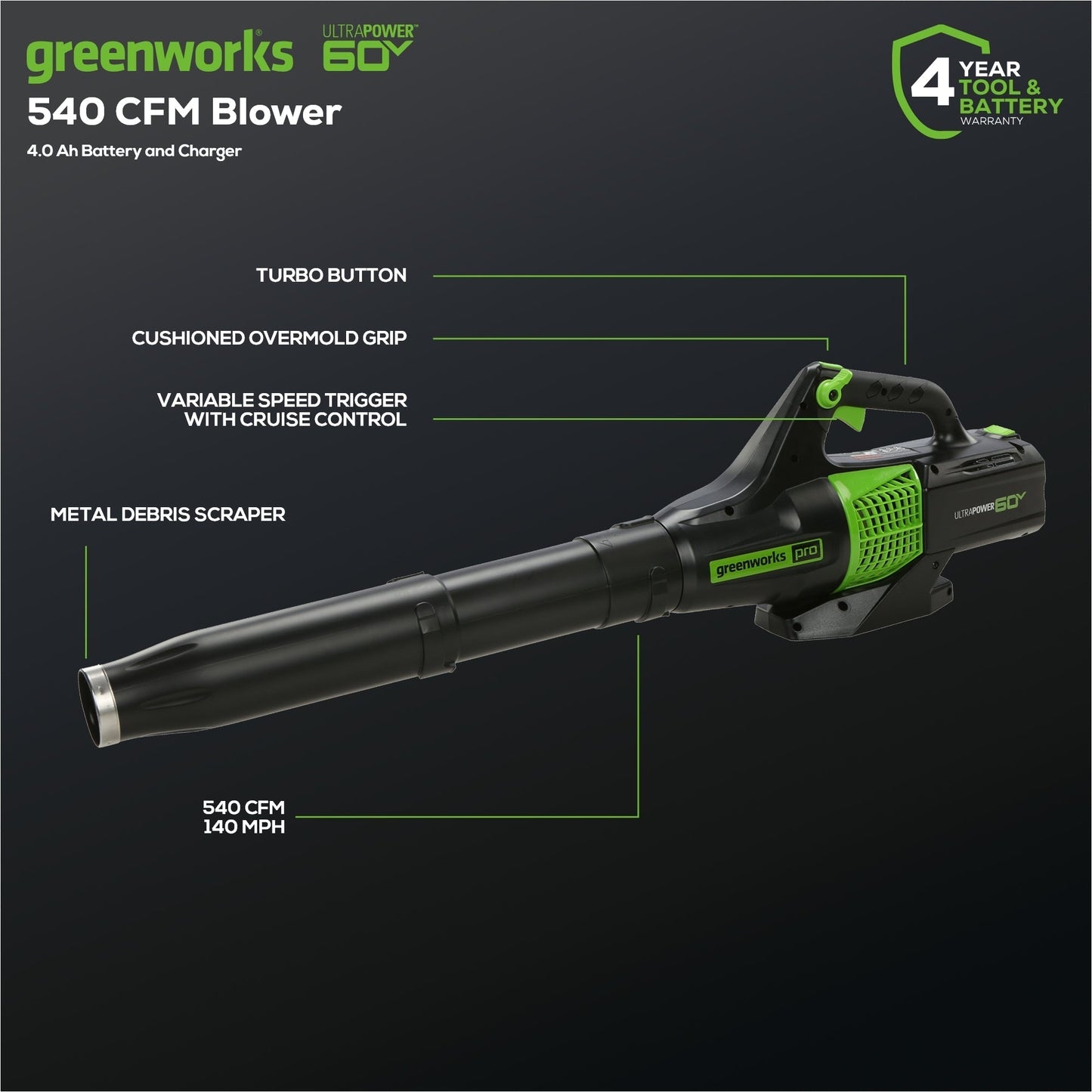 Greenworks 60V 22" Cordless Battery Self-Propelled Mower Combo Kit w/ String Trimmer and Blower - 1374902-VK