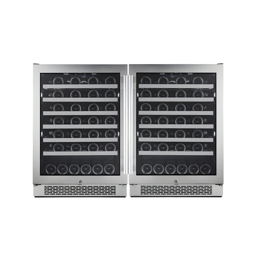 Avallon 48 Inch Wide 106 Bottle Capacity Wine Cooler with Door Locks and 2 Cooling Zones - AWC242SZDUAL
