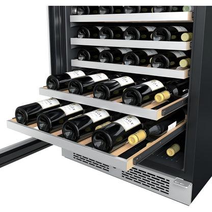 Avallon 24 Inch Wide 53 Bottle Capacity Single Zone Wine Cooler with Left Swing Door - AWC242SZLH
