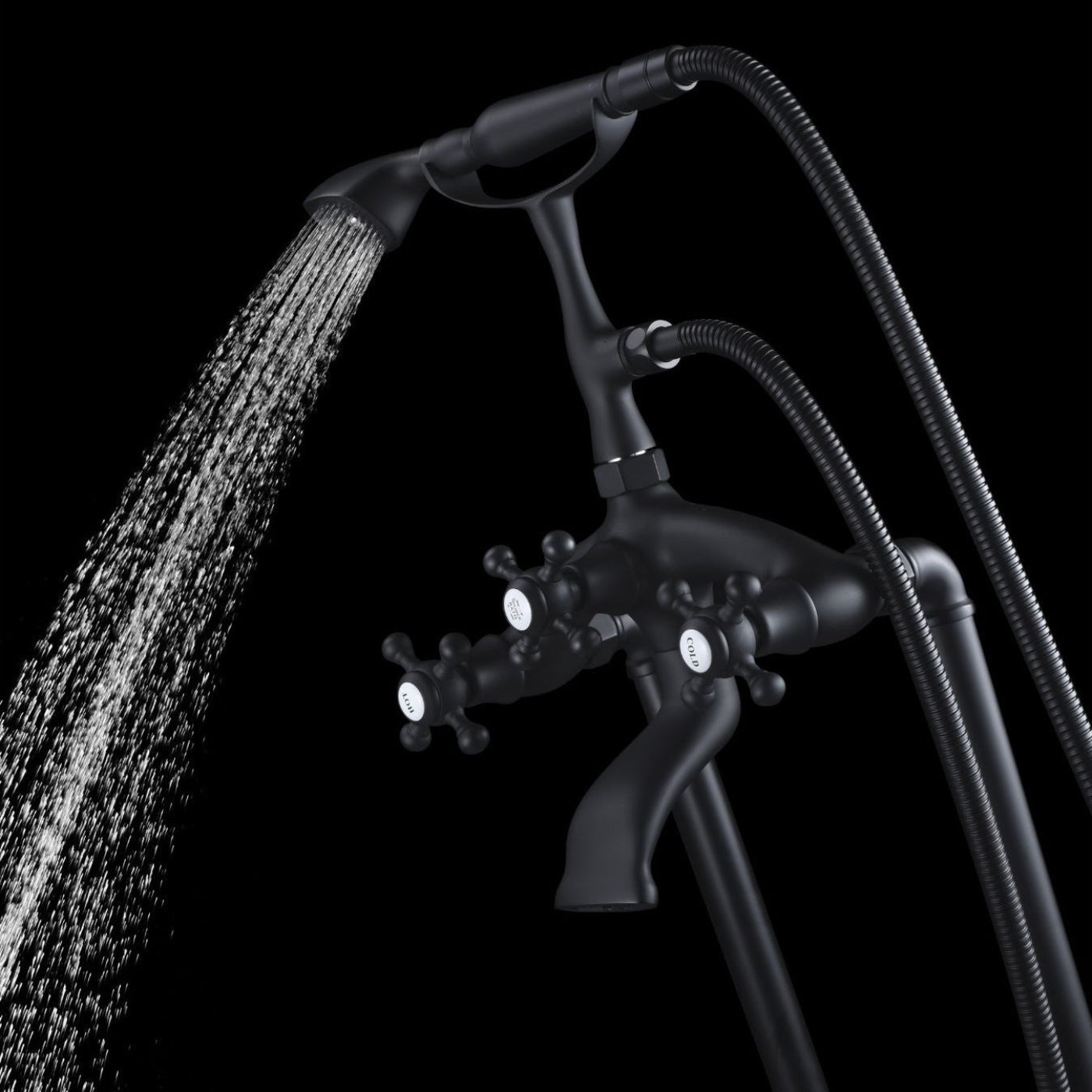 Anzzi Tugela 3-Handle Claw Foot Tub Faucet with Hand Shower FS-AZ0052 - FS-AZ0052BN