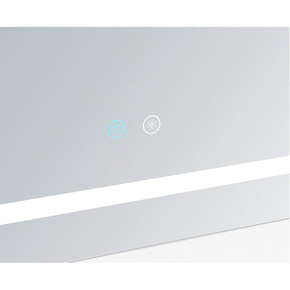 Aquadom Daytona 72" X 36" Rectangle Ultra-Slim Frame LED Lighted Bathroom Mirror With Defogger - D-7236