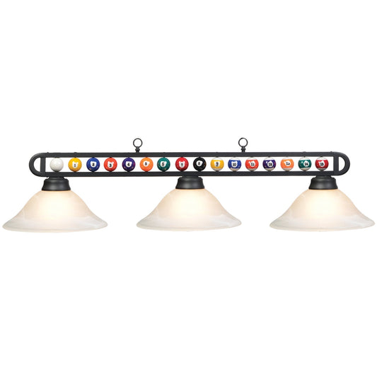 RAM Game Room 55″ Mb/White Billiard Ball Fixture BB-55 MB/WH