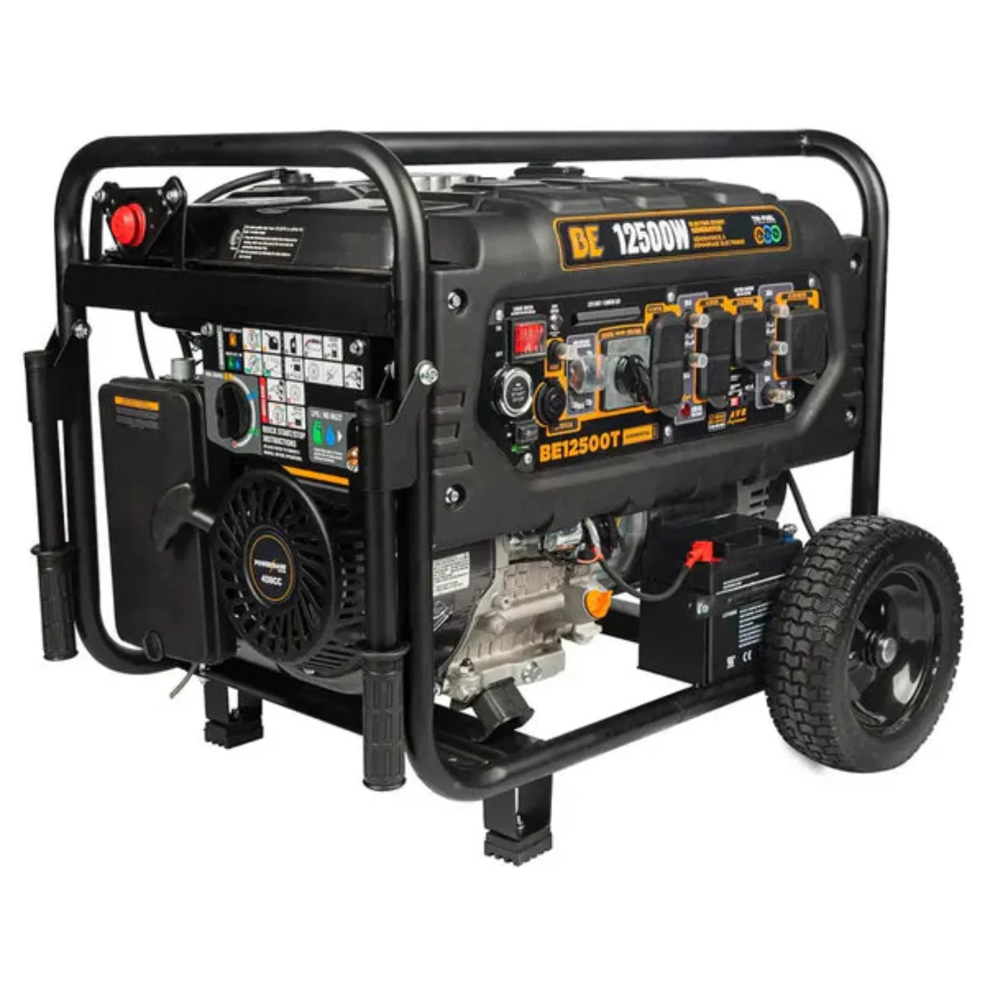 BE Power Equipment 12,500 PEAK WATT TRI FUEL OPEN FRAME GENERATOR - PowerGen USA