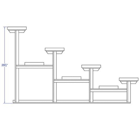 Bleacher 4 Row 21' Outdoor Standard Aluminum -BLCH-421