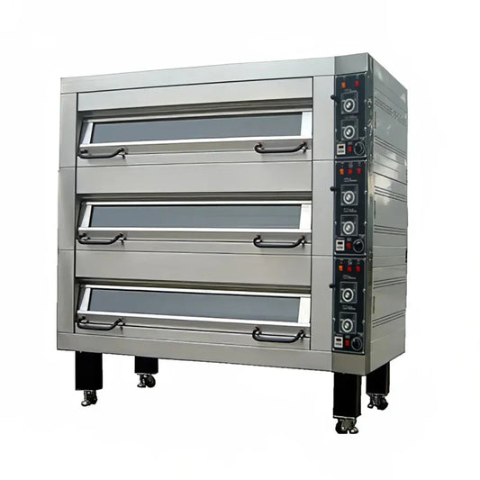 BakeMax BMFD002 92" Double Deck Electric Oven, Accommodates (8) 18" X 26" Pans, 220/60/3 - BMFD002