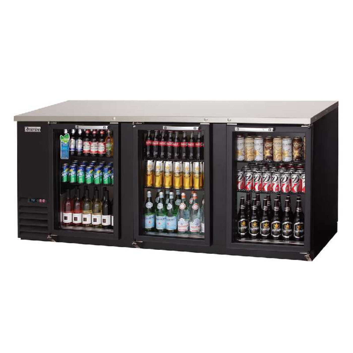 Everest Commercial 89" Back Bar Refrigerator Cooler - EBB90G