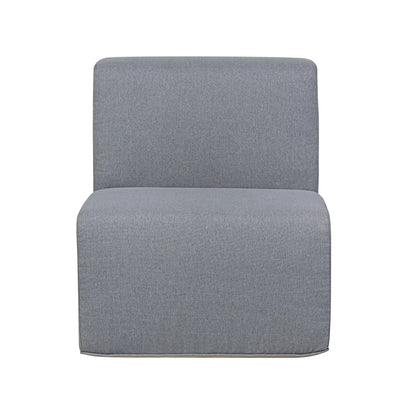 Deko Living 4 Piece Seating Gray Compressed Foam Sectional Sofa and Ottoman Set  - CIF50017