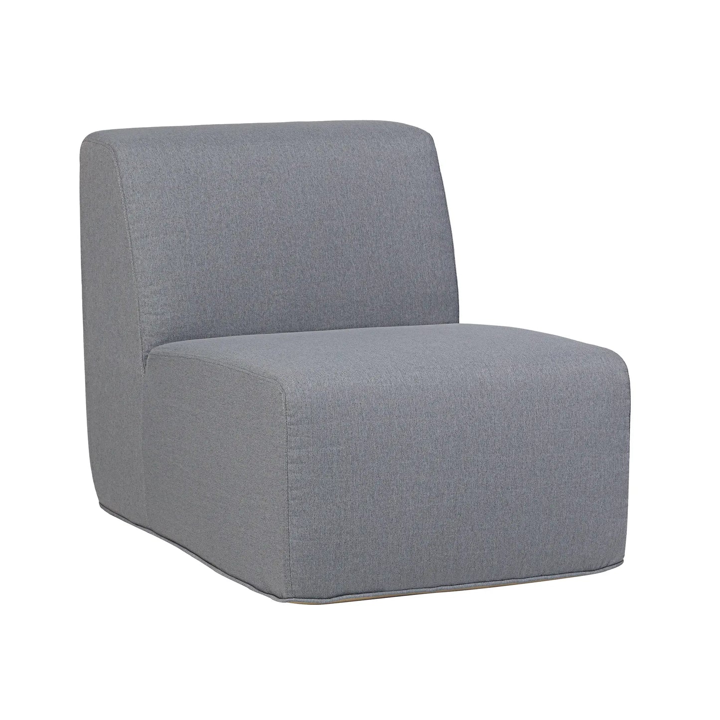 Deko Living 4 Piece Seating Gray Compressed Foam Sectional Sofa and Ottoman Set  - CIF50017