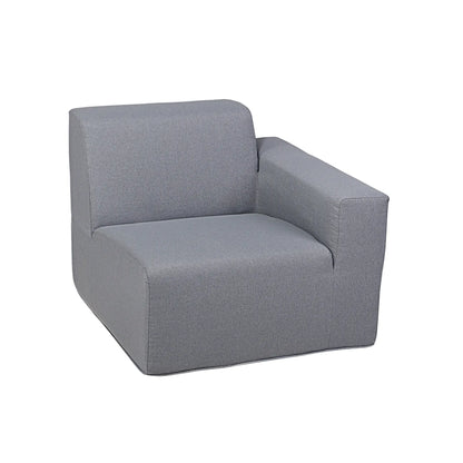 Deko Living 4 Piece Seating Gray Compressed Foam Sectional Sofa and Ottoman Set  - CIF50017