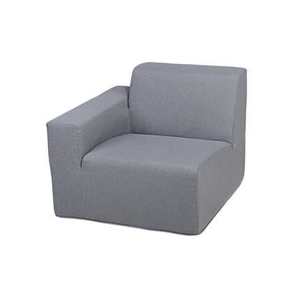 Deko Living 4 Piece Seating Gray Compressed Foam Sectional Sofa and Ottoman Set  - CIF50017