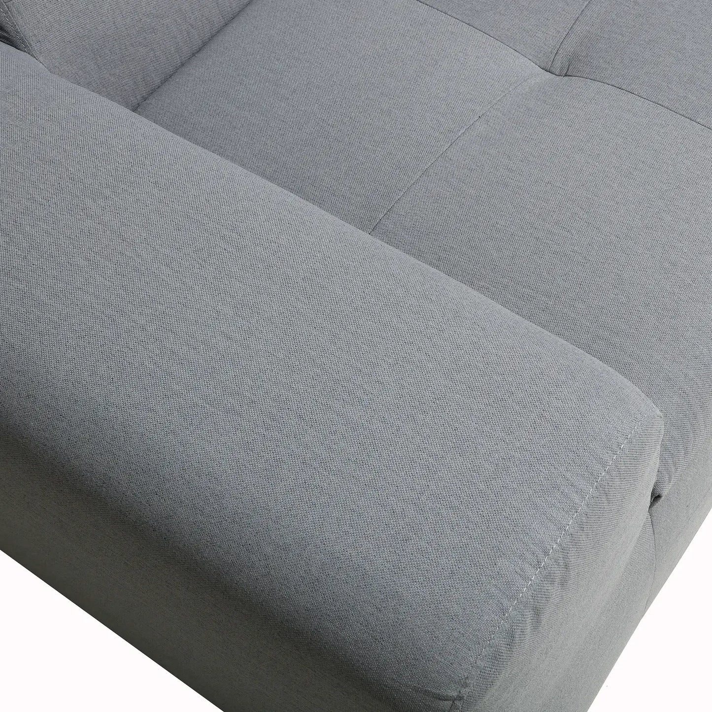 Deko Living 4 Piece Seating Gray Compressed Foam Sectional Sofa and Ottoman Set  - CIF50017