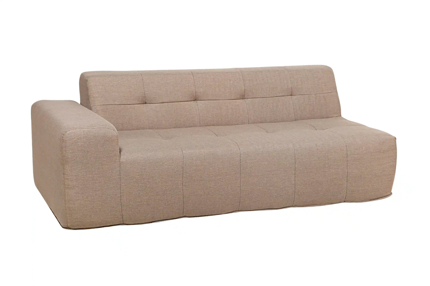 Deko Living 4 Piece Brown Outdoor Compressed Foam Sectional Sofa Lounger and Table Set  - COP30118