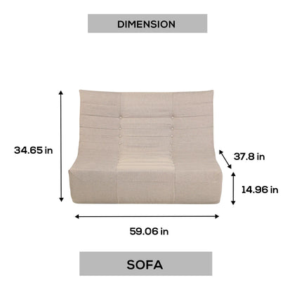 Deko Living Beige Outdoor Compressed Foam Sofa  - COP30219SOF