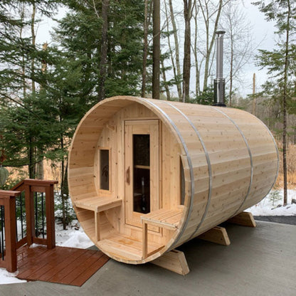 Dundalk LeisureCraft Canadian Timber Tranquility 4-5 Person Barrel Sauna CTC2345 - CTC2345-NH