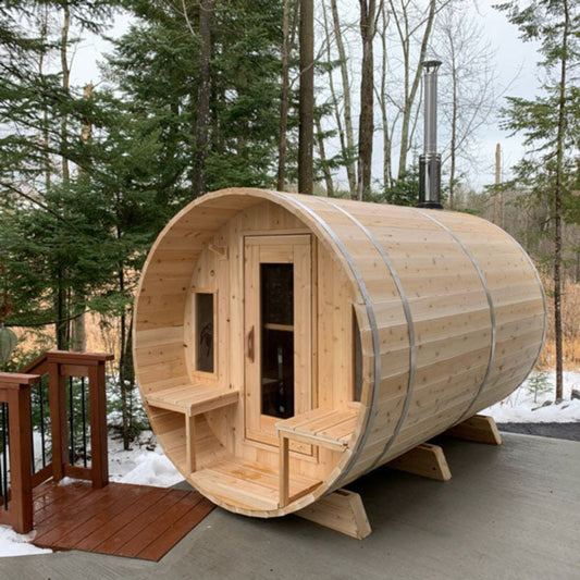 Dundalk LeisureCraft Canadian Timber Tranquility 4-5 Person Barrel Sauna CTC2345 - CTC2345-NH