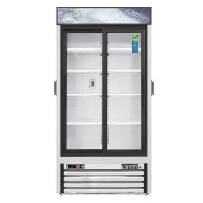 Everest Commercial 39" 2 Sliding Glass Door Chromatography Merchandiser Refrigerator 33 cu.ft. - EMGR33C