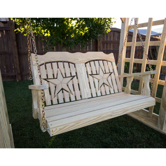 Creekvine Designs Treated Pine Starback Porch Swing - FS48STARCVD