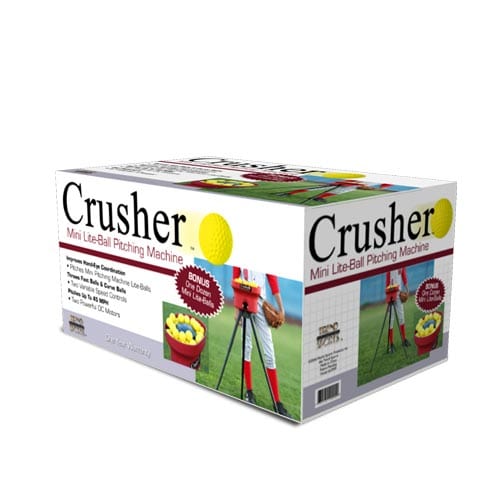 Heater Crusher Fastball & Curveball Mini Ball Pitching Machine With 4 Hr. Battery Reconditioned - CR129R