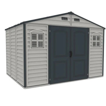 Duramax 10.5x8 Woodside PLUS Vinyl Shed w/ Foundation 30227