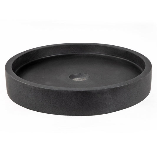 Eden Bath Low Round Vessel Sink - Lava Stone - EB_S045LS-H