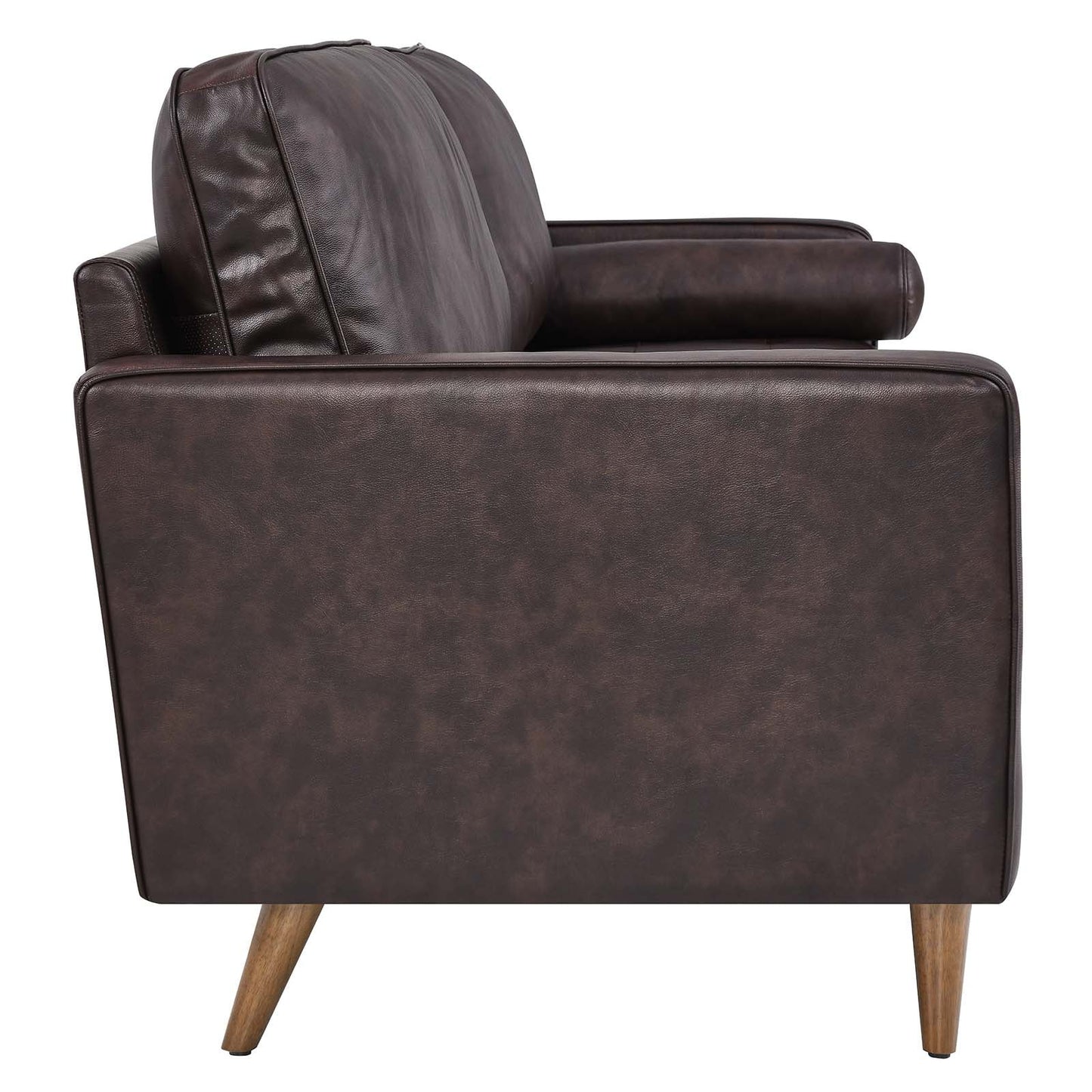 Modway Furniture Valour 88" Leather Sofa - Mid-Century Modern Design with Comfortable Tufted Style and Easy Assembly