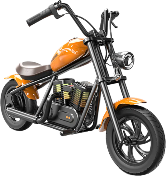 Hyper Gogo Challenger 12 Plus Electric Kids Motorcycle Bluetooth Speaker 21.9V 160W 10 MPH 7.5 Miles EL-MB07P New - EL-MB07P-ORANGE